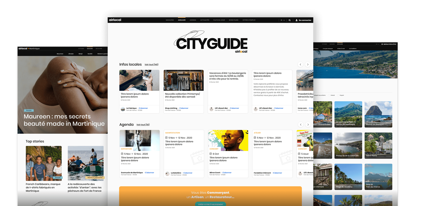 Airlocal App on screens.